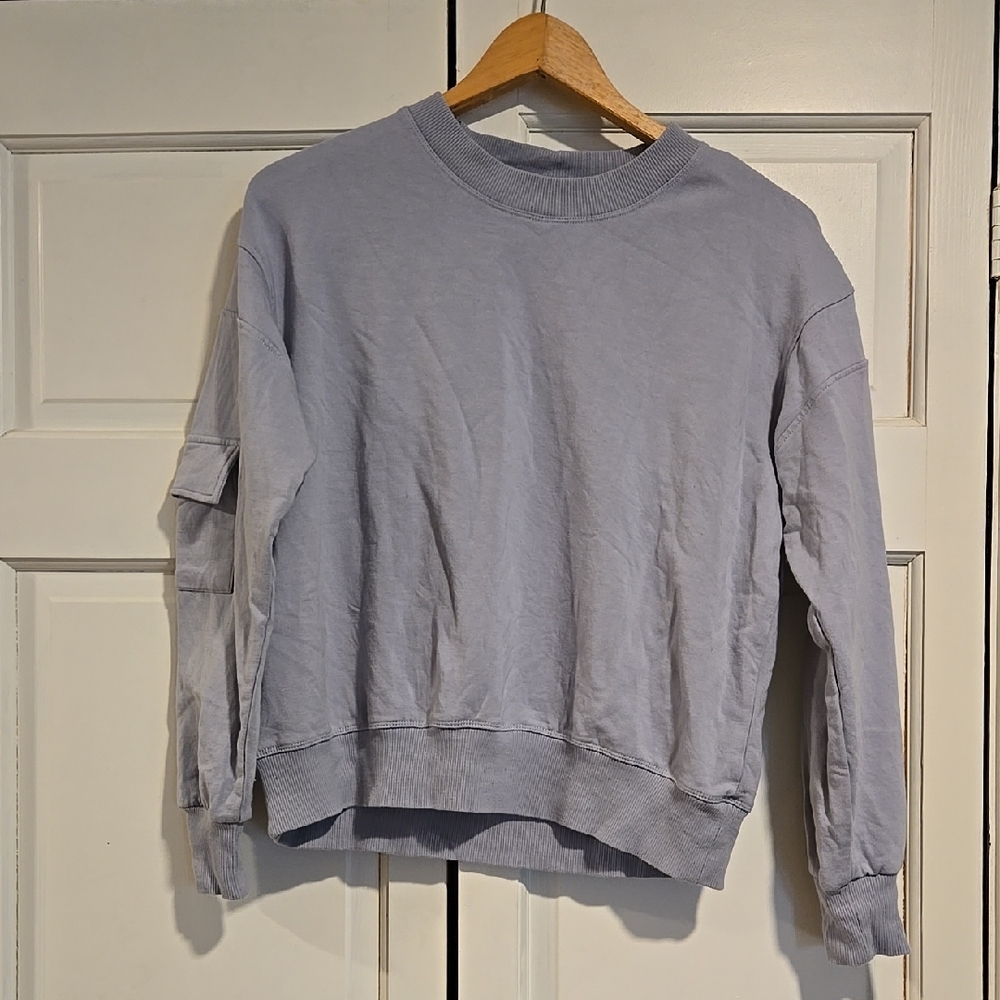 Magaschoni Women's Crewneck Sweater in Light Lavender Gray